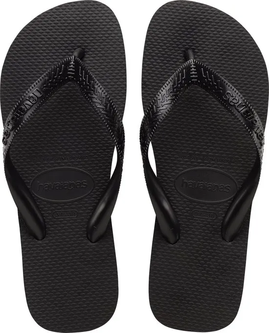 Zwarte Havaianas Top teenslippers van bovenaf
